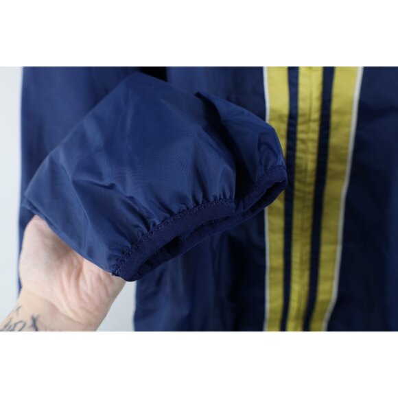 Vintage Adidas Mens Size XL Notre Dame University Lined Windbreaker Jacket Blue - Picture 10 of 16